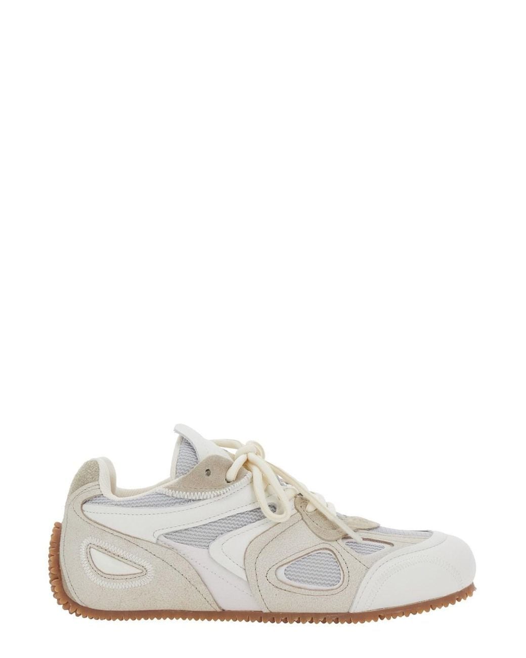 Axel Arigato White 'Slow Runner' And Sneaker With Mesh Inserts And Grooved Sole