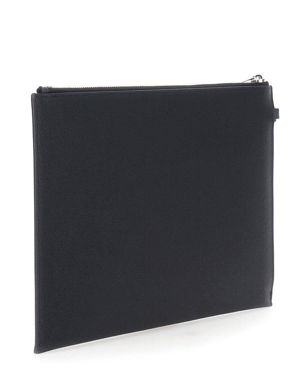 Saint Laurent Black Pouch With Logo Embossed On The Front for men