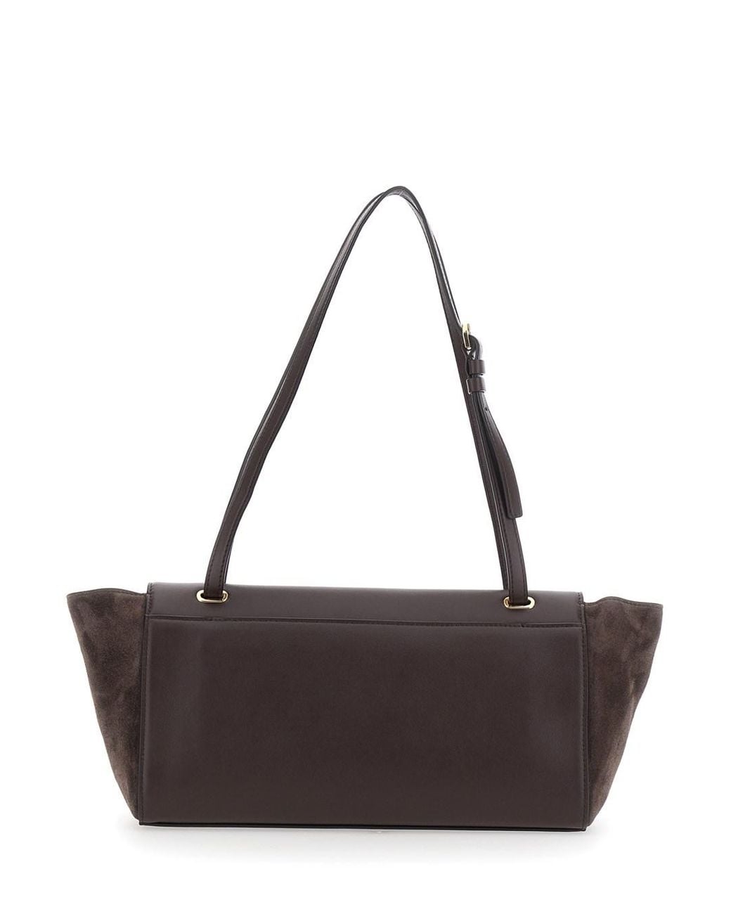 Borsa A Spalla 'Trapeze' Con Due Manici Superiori E Chiusura S di SAVETTE in Brown