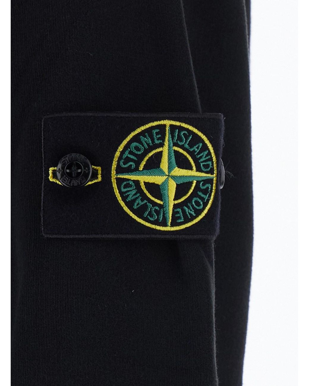 Stone Island Blue Hoodie, Cotton Sweatshirts for men