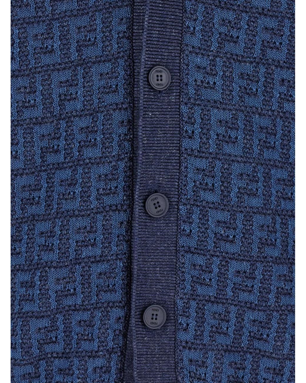 Fendi Blue Ff Crochet for men