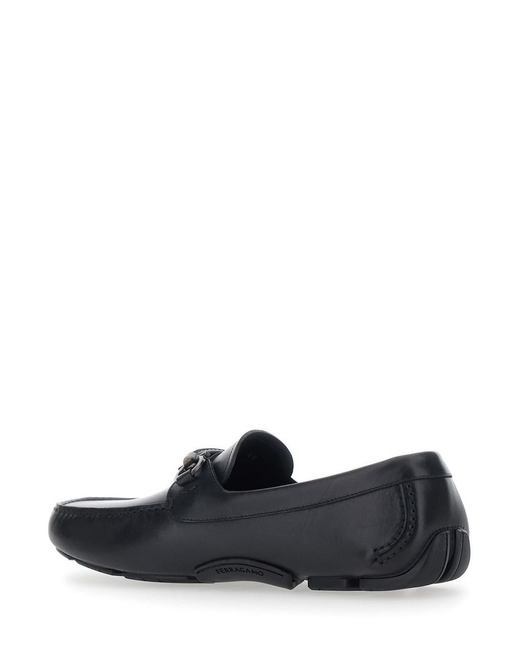 Ferragamo Gray 'Sunsay' Loafers With Gancini Plaque On The Front for men