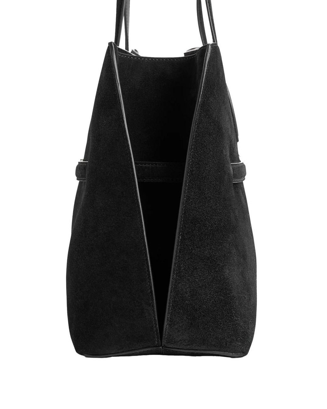 Totême Black 'Lounge' Tote Bag With Belt And Embossed Logo Lettering O
