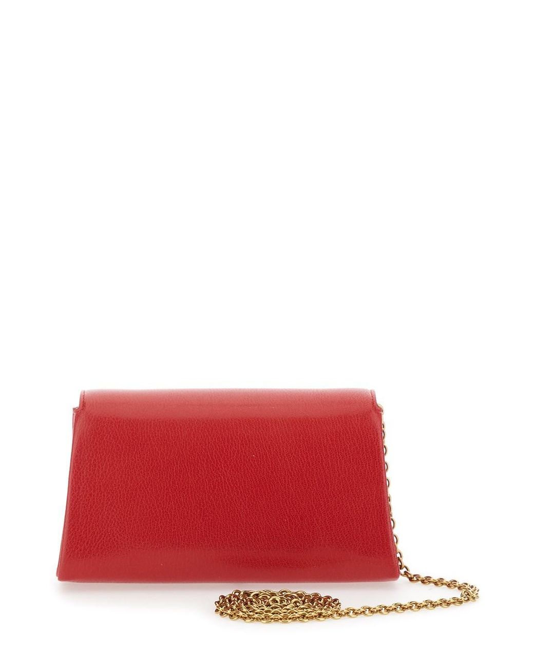 Gucci Red 'Dyonisus' Small Shoulder Bag With Removable Chain Strap And Front Plate