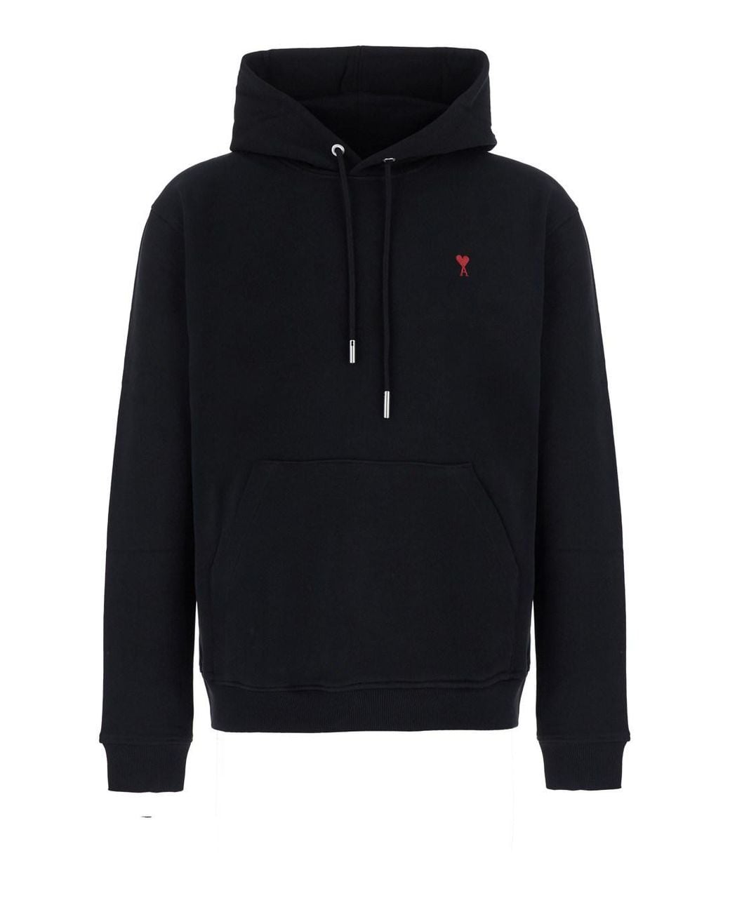 AMI Blue Hoodie With Ami De Coeur Logo, Cotton for men