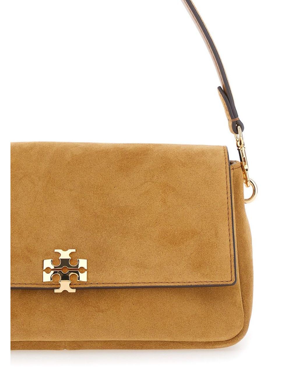 Tory Burch Metallic Crossbody Bag Charlie Suede