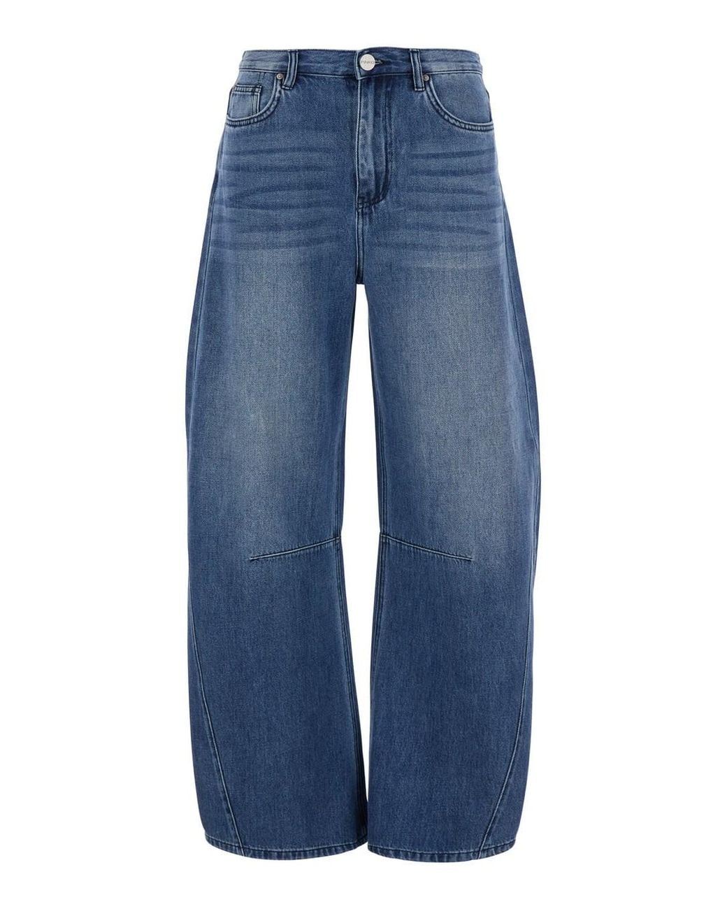 Pinko Blue Jeans With Bleach Effect Cotton
