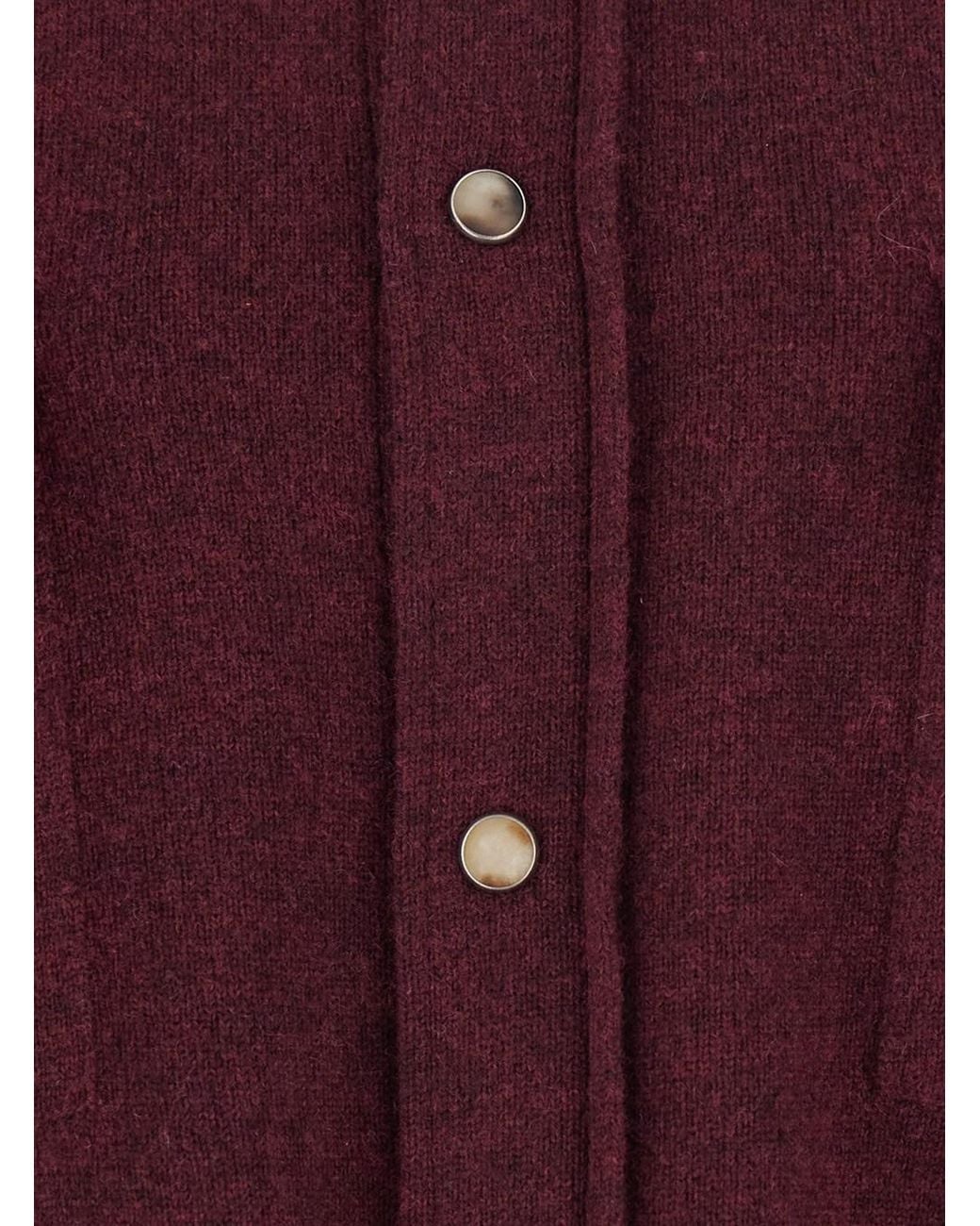 Brunello Cucinelli Purple Jacket With Classic Collar And Patch Pocke for men