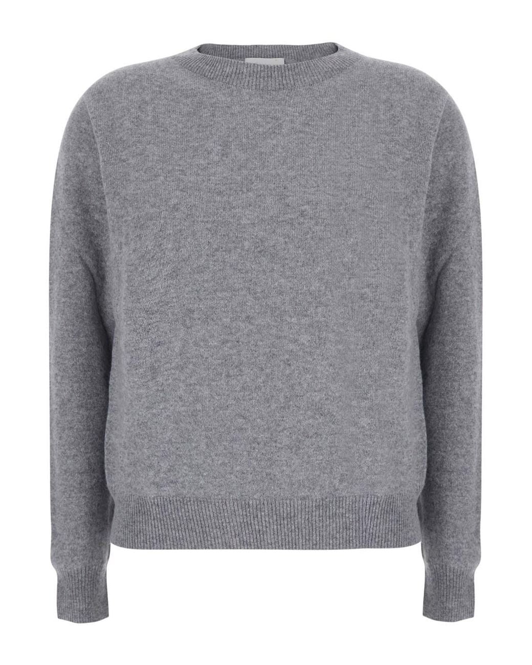 SOLOCASCMIR Gray High Neck Long Sleeve Top