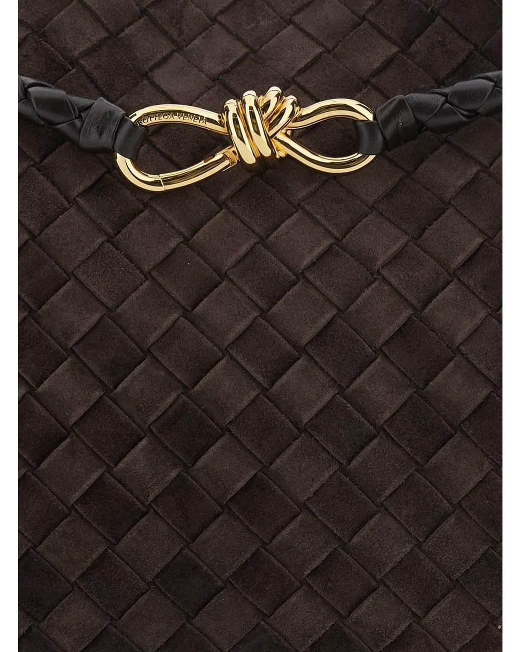 Bottega Veneta Black 'Andiamo' Handbag With Sliding Shoulder Strap And