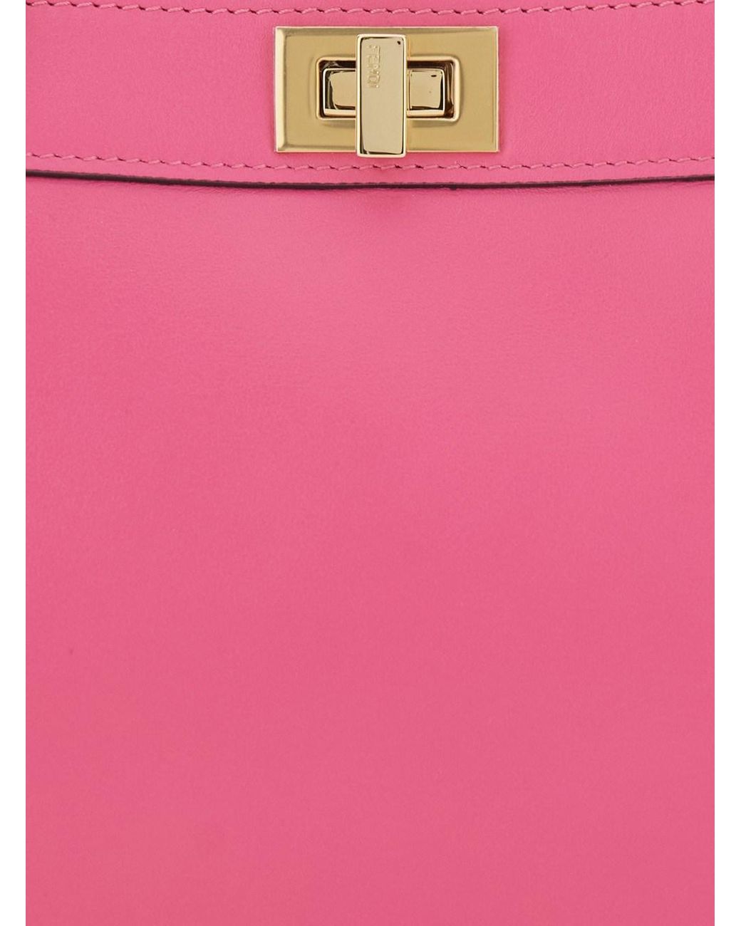 Fendi Pink Handbag 'Peekaboo Iseeu Petite' With Turn Lock