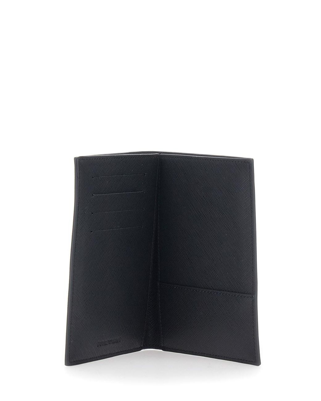 Emporio Armani Black Cardholder Tech Fabric Polyurethane Accessory for men