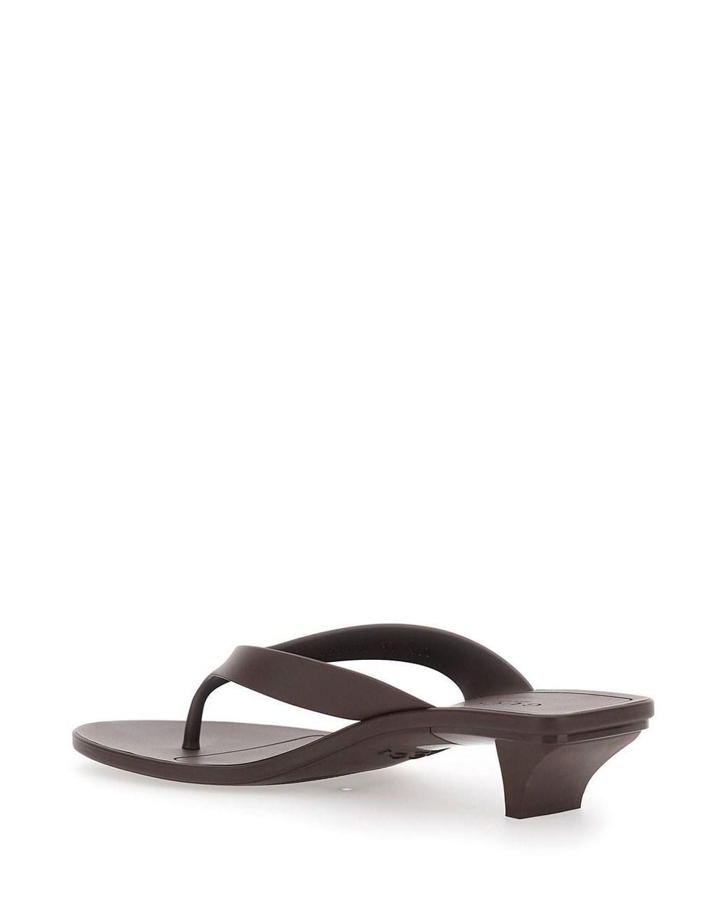 Gucci Brown Heeled Sandals Vittoria Rubber