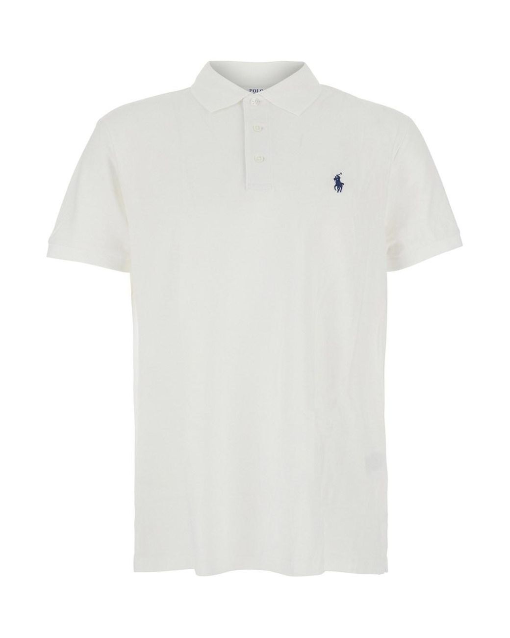 Polo Ralph Lauren White Polo Shirt 'Custom Fit' for men