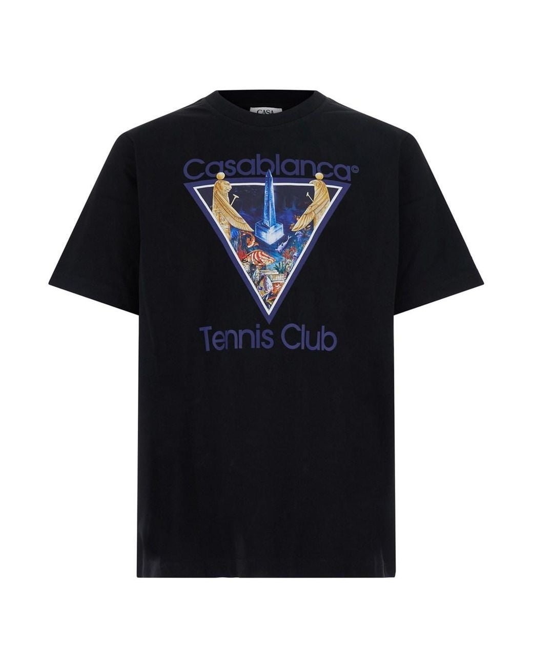 Casablanca Black Cotton Printed T-Shirt For for men