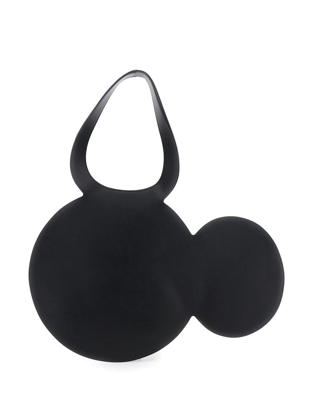 Coperni Black 'Mickey' Handbag With Cut-Out Handle And Logo Lettering