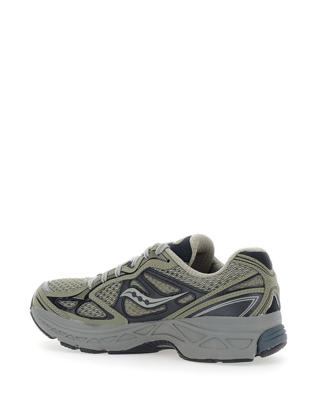 Saucony Gray Sneakers Progrid Guide7 Tech Fabric Trainers