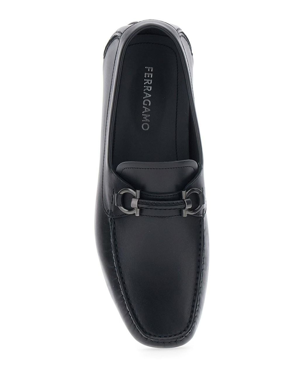 Ferragamo Gray 'Sunsay' Loafers With Gancini Plaque On The Front for men