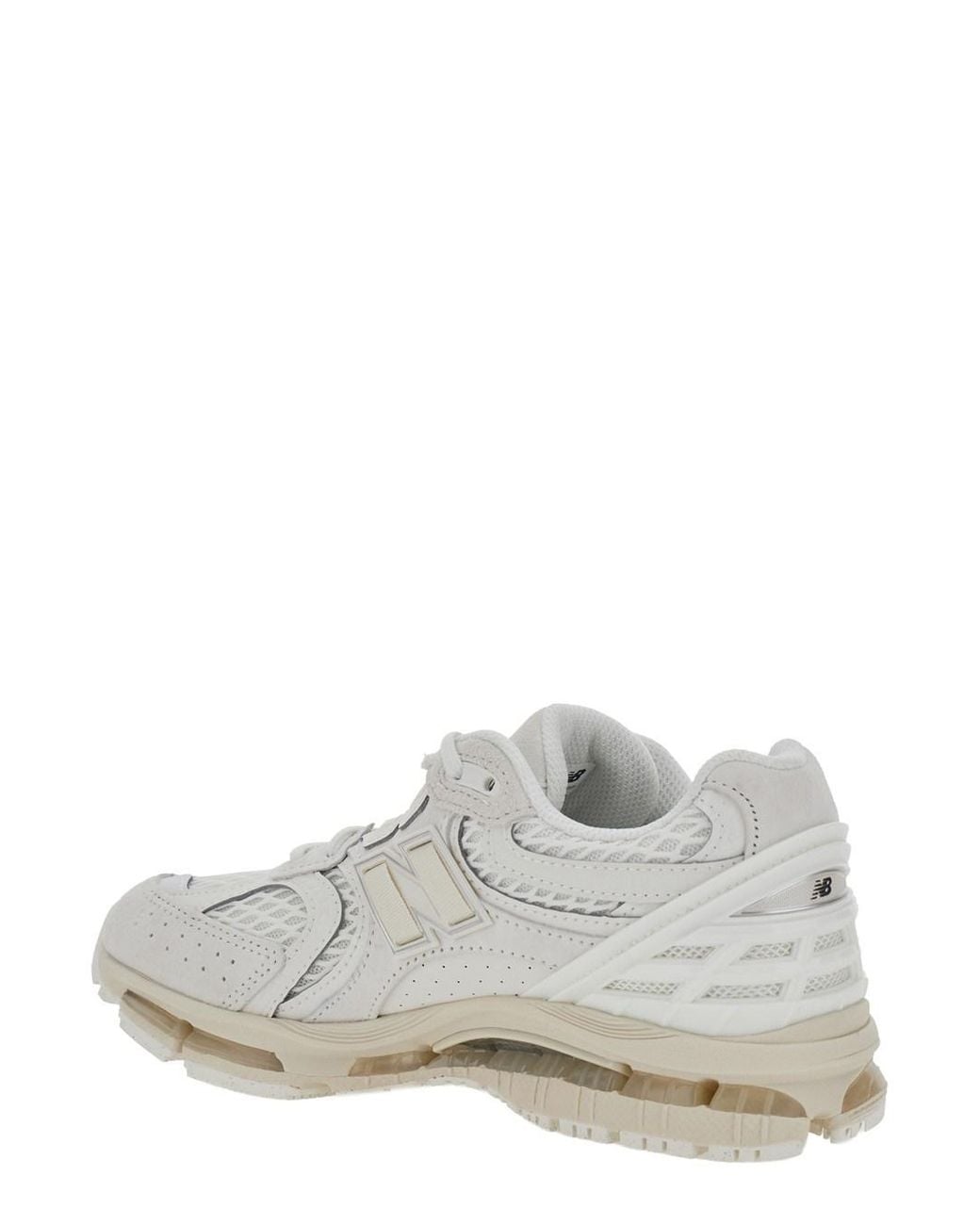 New Balance White U1954 Tech Fabric Sneaker With Rubber Sole