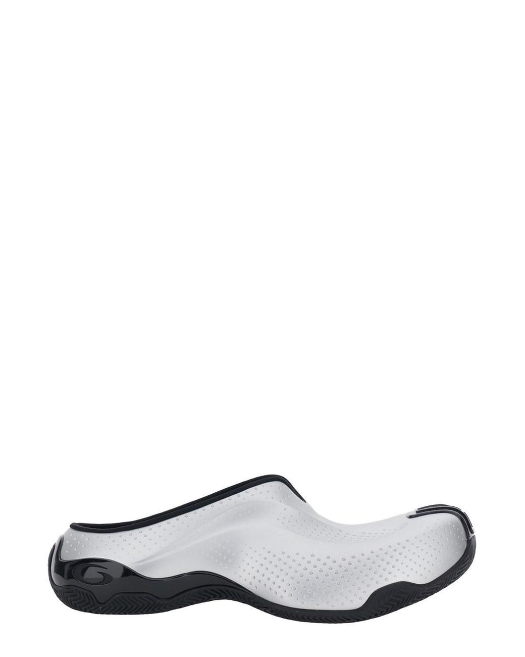 Balenciaga White Oversized Mule With Side Logo And Number On Front And for men