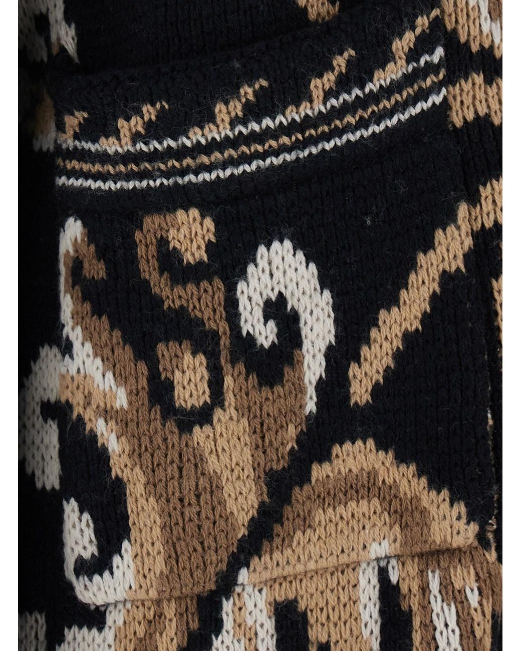 Etro Black Cardigan V-Neck Wool Tops