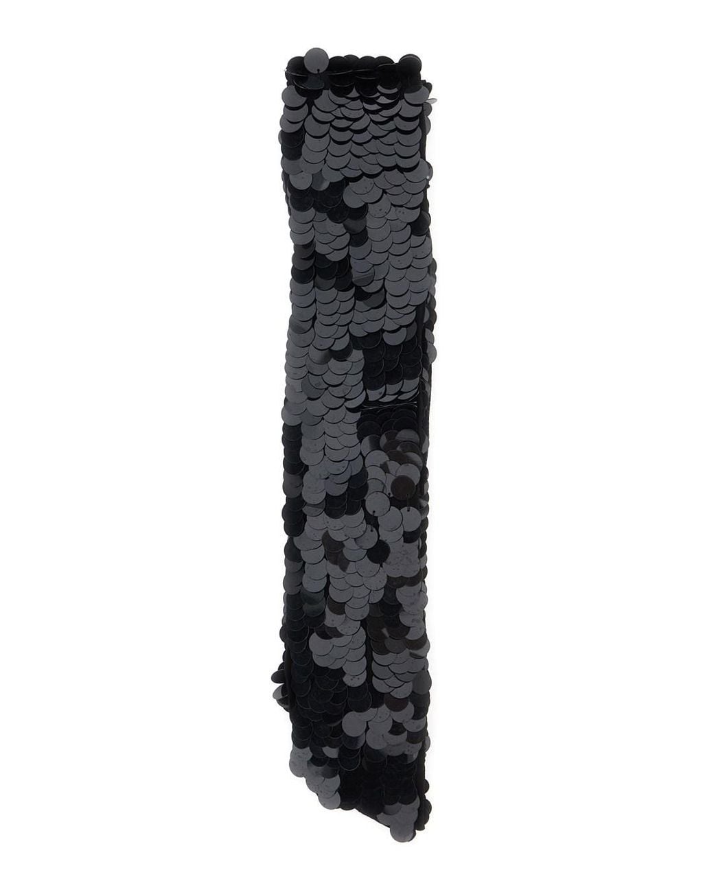 P.A.R.O.S.H. Black Gloves Paillettes Polyamide Scarf