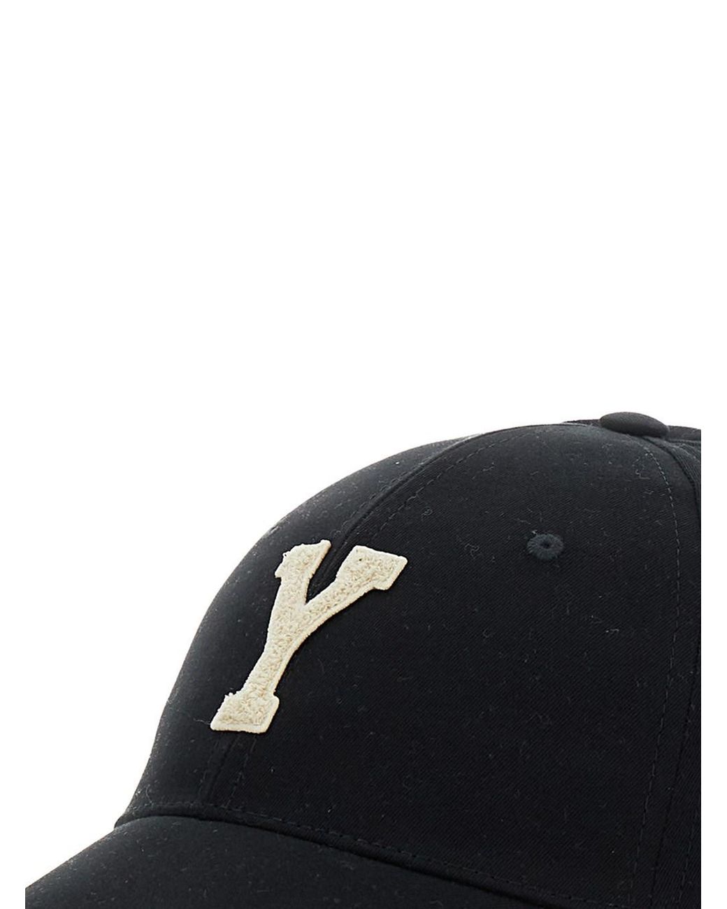 Saint Laurent Black Baseball Cap Cotton Hat for men