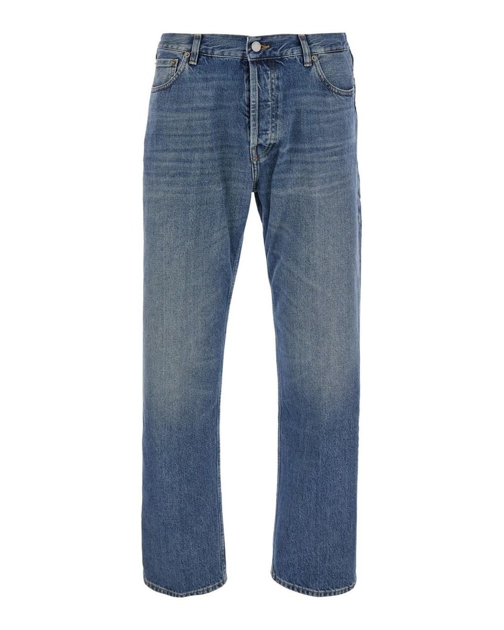 Grifoni Blue 'Reef' Jeans With Logo Patch On The Back for men