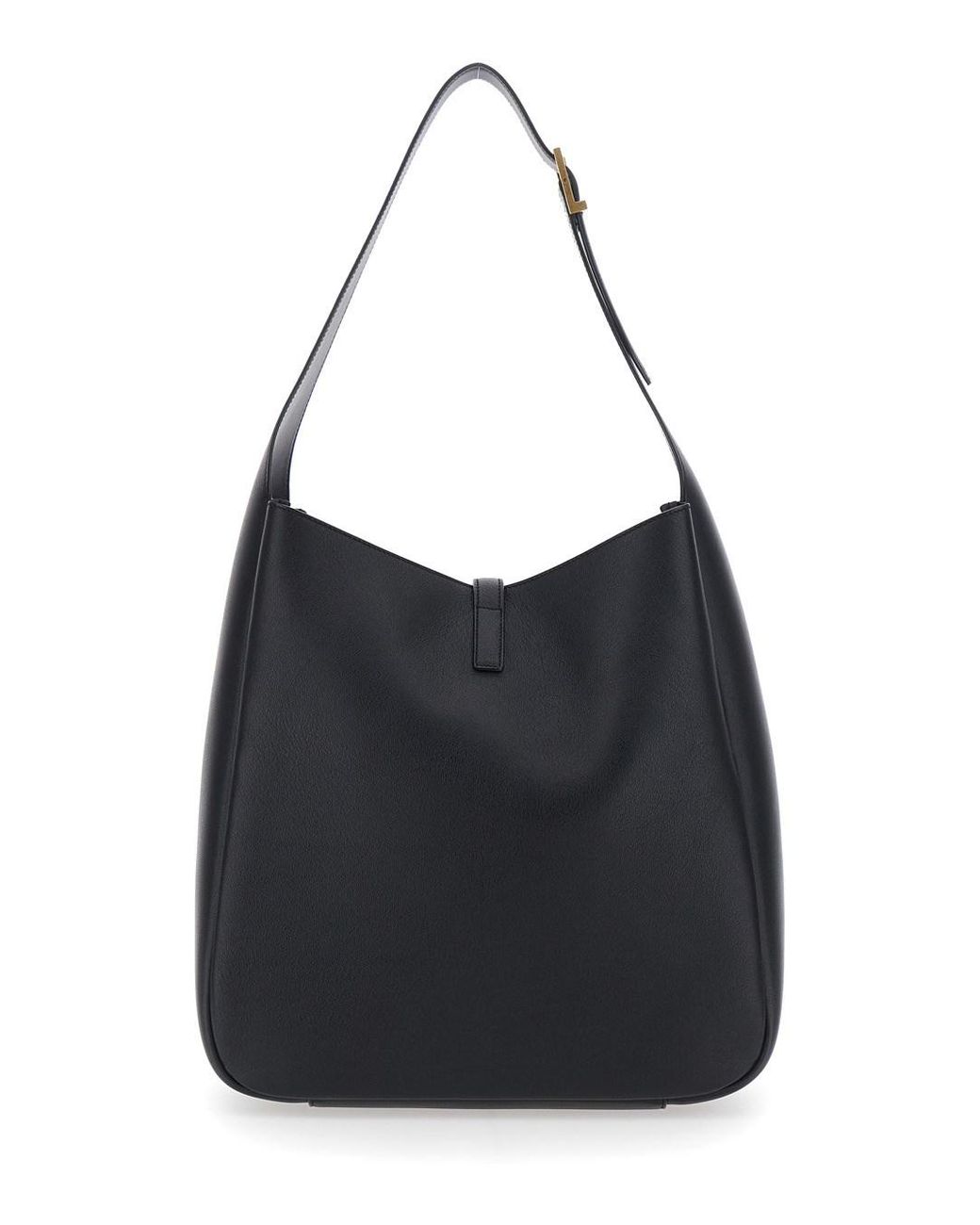 Saint Laurent Black 'Le 5 À 7' Shoulder Bag With Adjustable Shoulder Strap And Cassandre Hook Closure