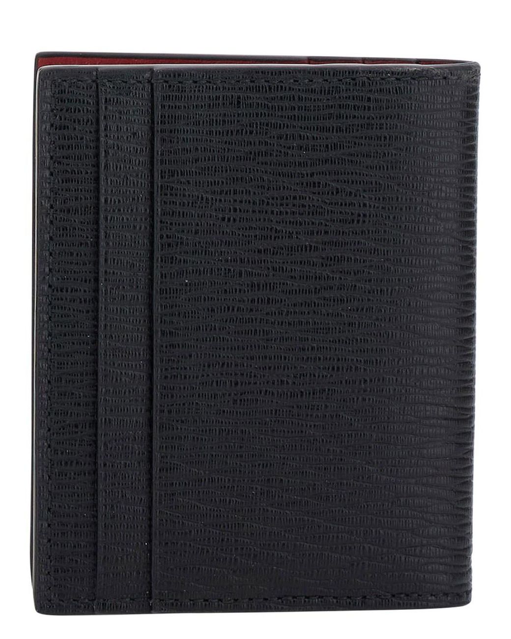Ferragamo Black Card-Holder With Gancini Detail for men