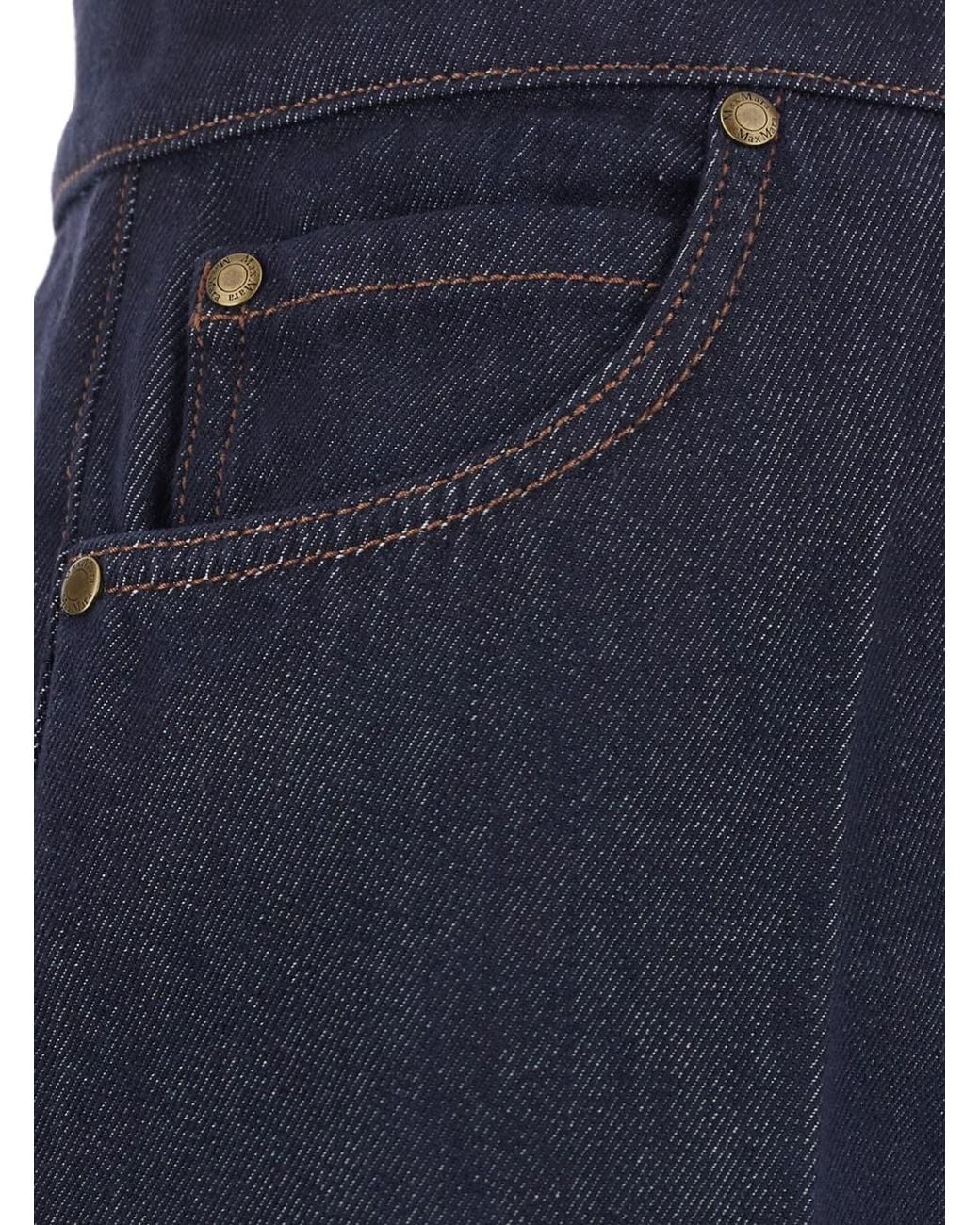 Max Mara Blue Jeans Quatto Cotton