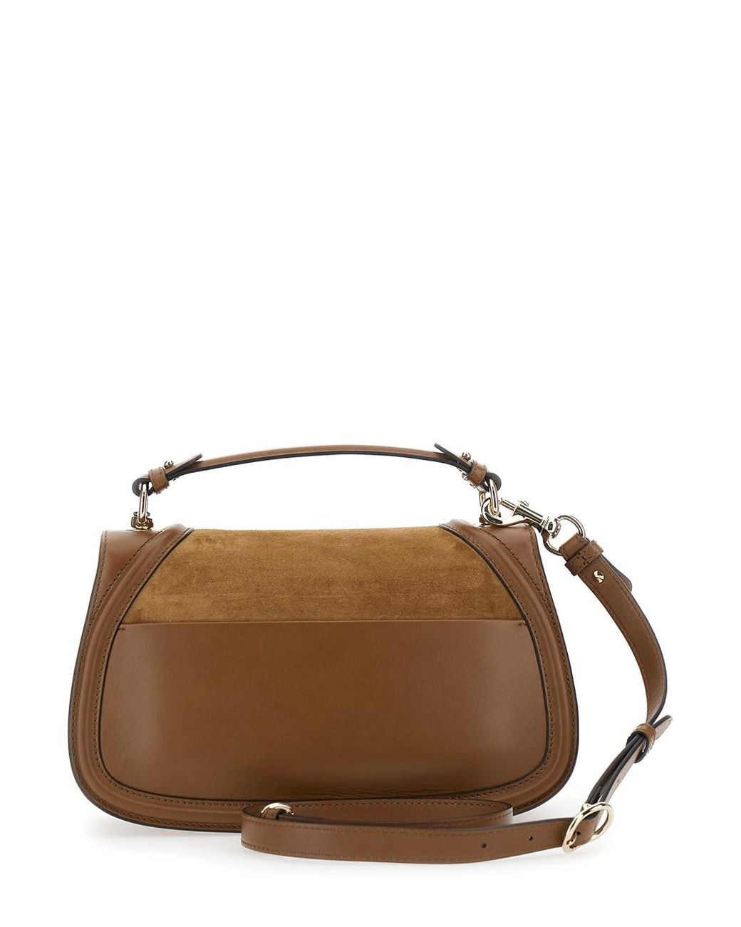 Gucci Brown 'Blondie' Handbag With Gg Logo Plaque On The Front