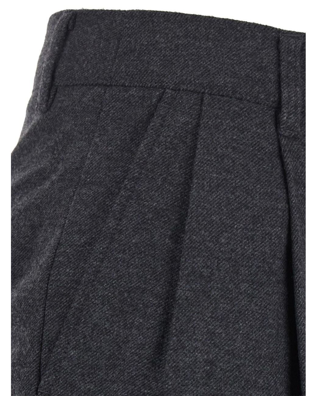 DUNST Blue Pants With Belt And Side Pockets