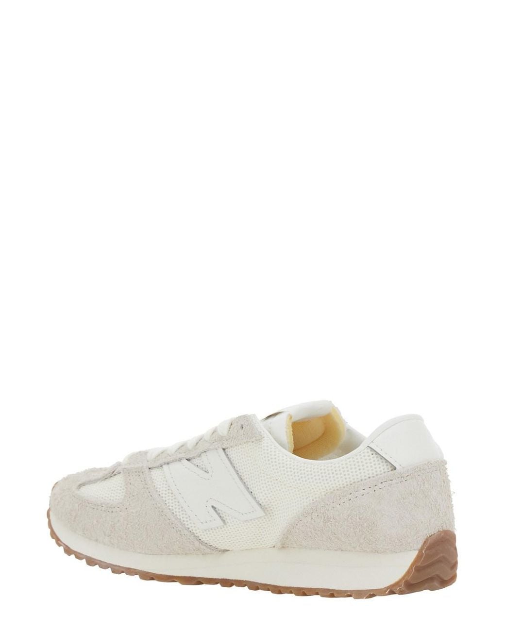 New Balance White Low Top Sneakers With Logo Patch