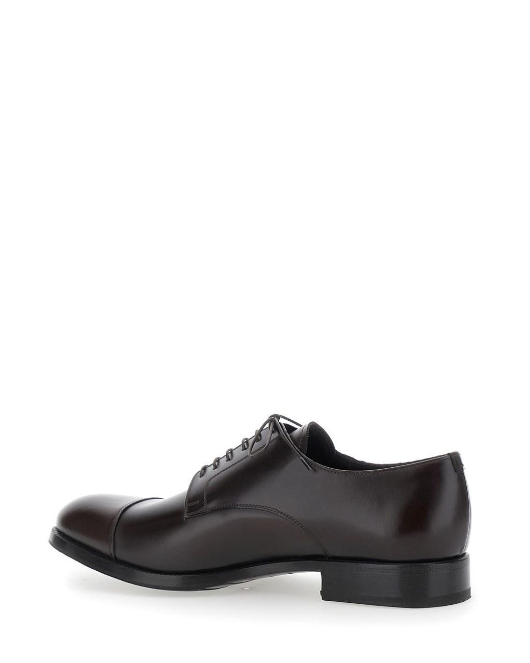 Lidfort Gray Antick Shoes With Leather Upper And Rubber Sole For for men