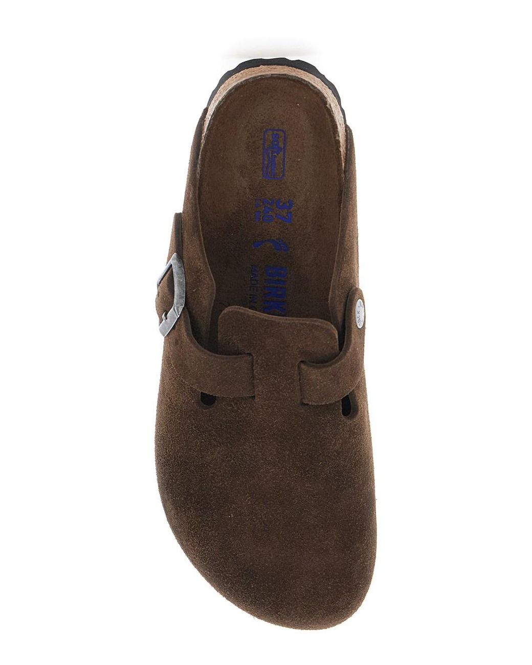 Birkenstock Brown 'Boston' Mules With Buckle Closure And Almond Toe In