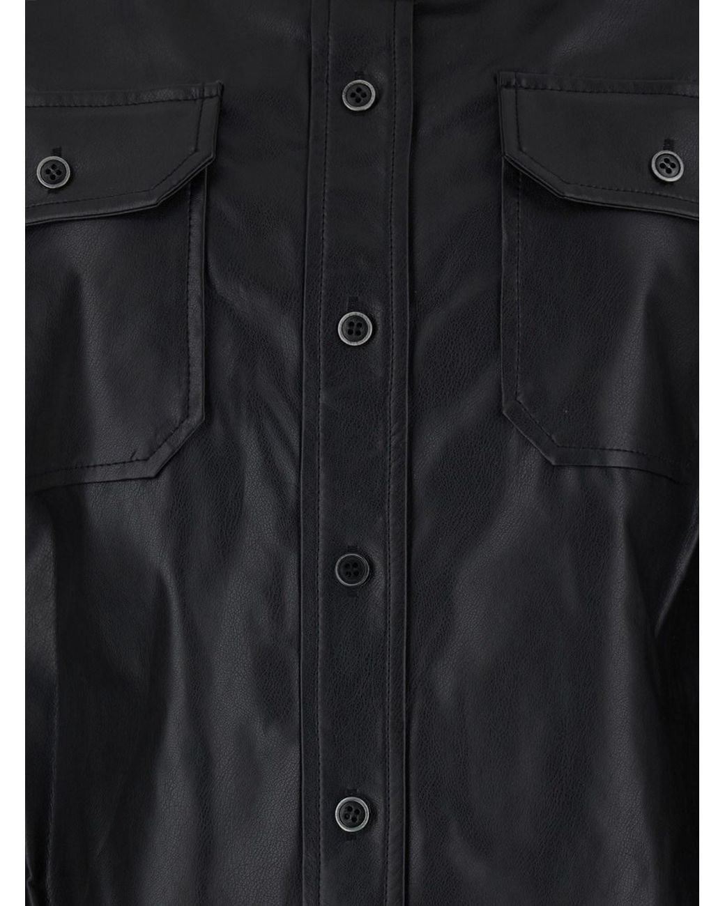 Isabel Marant Black 'Noee' Shirt With Classic Collar And Front Patch Pockets