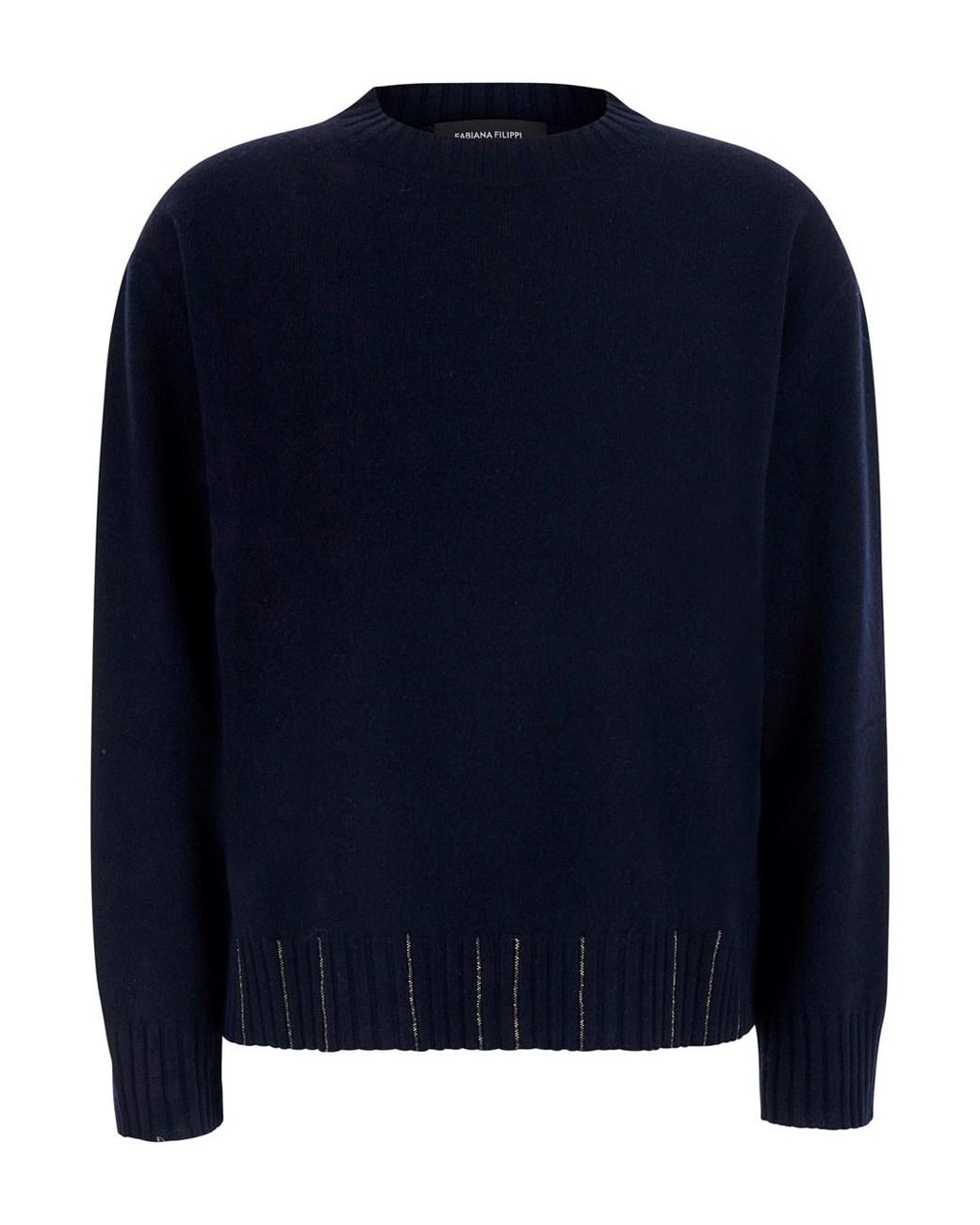 Fabiana Filippi Blue Sweater Wool-Silk-Cashmere Tops