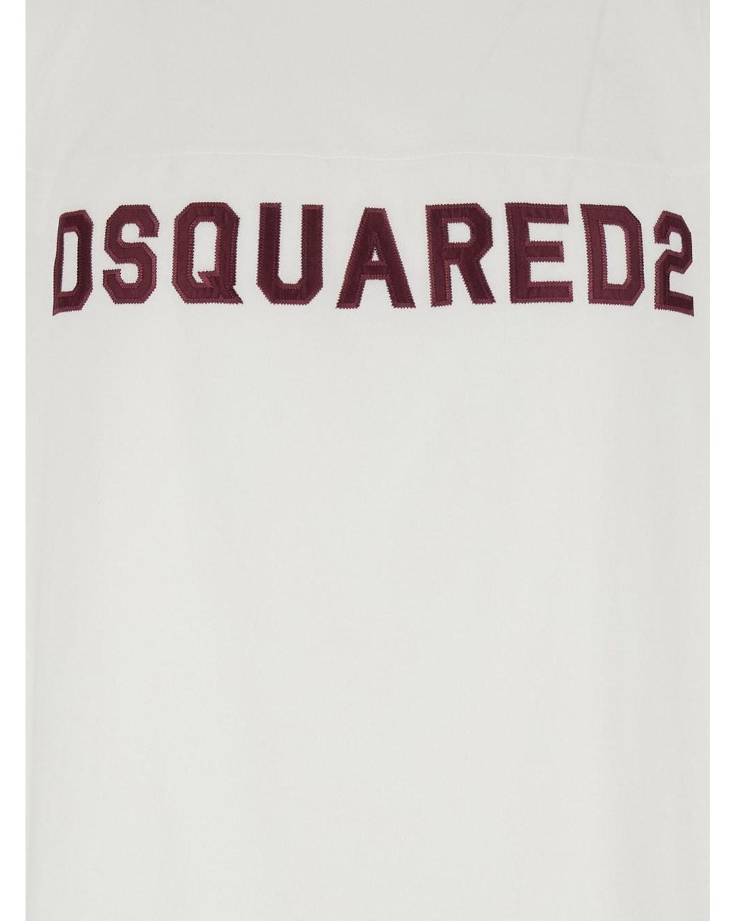 DSquared² White T-Shirt With Embroidered Logo On The Chest for men
