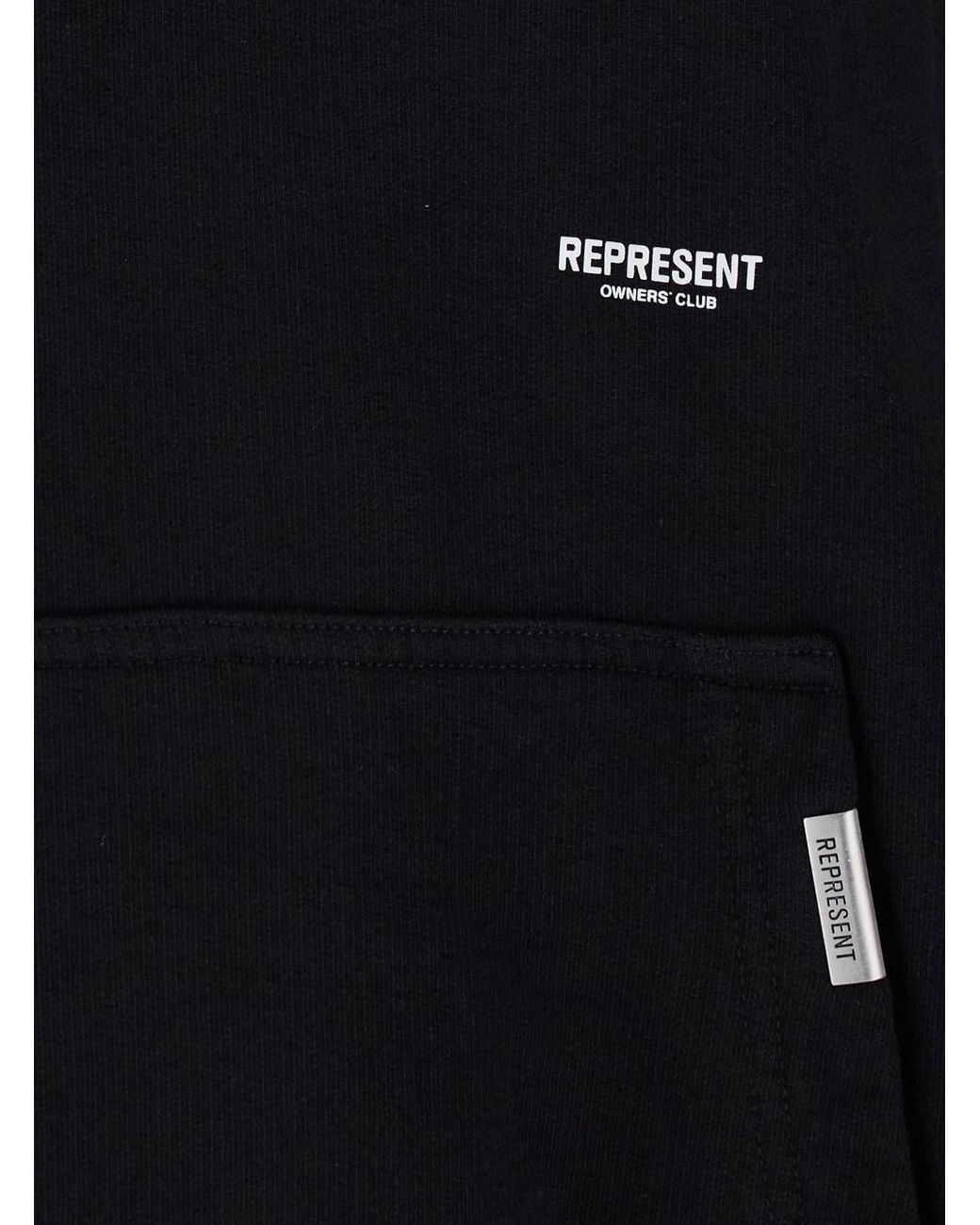 Represent Black Hoodie Cotton Sweatshirts for men