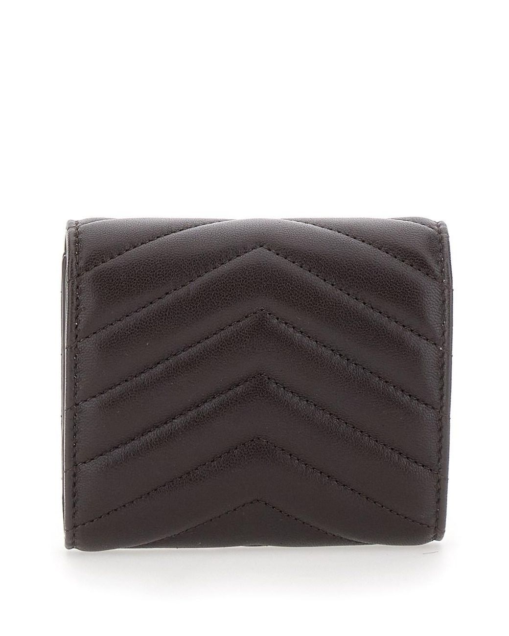 Saint Laurent Black Multifunction Wallet With Front Ysl Plaque