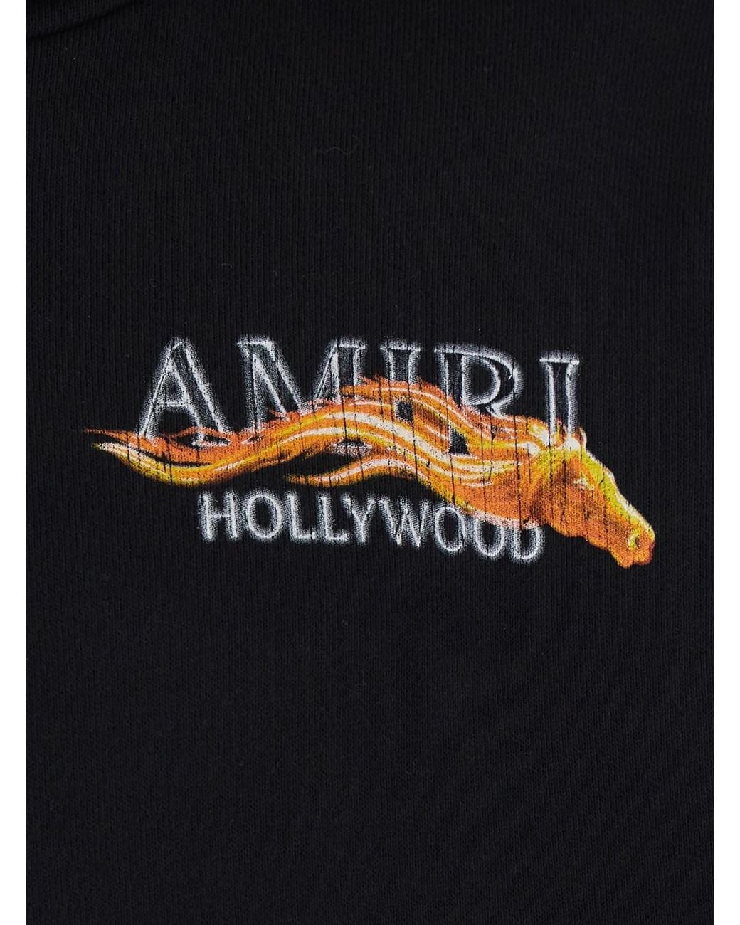 Amiri Blue Graphic Logo Hoodie for men