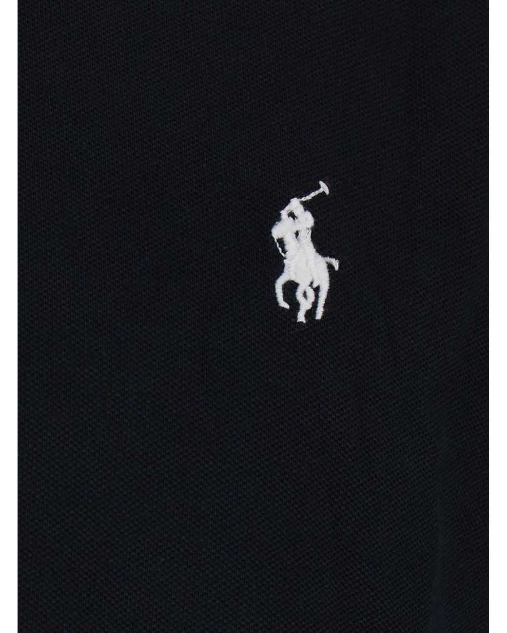 Polo Ralph Lauren Black Polo Shirt 'Custom Fit' for men