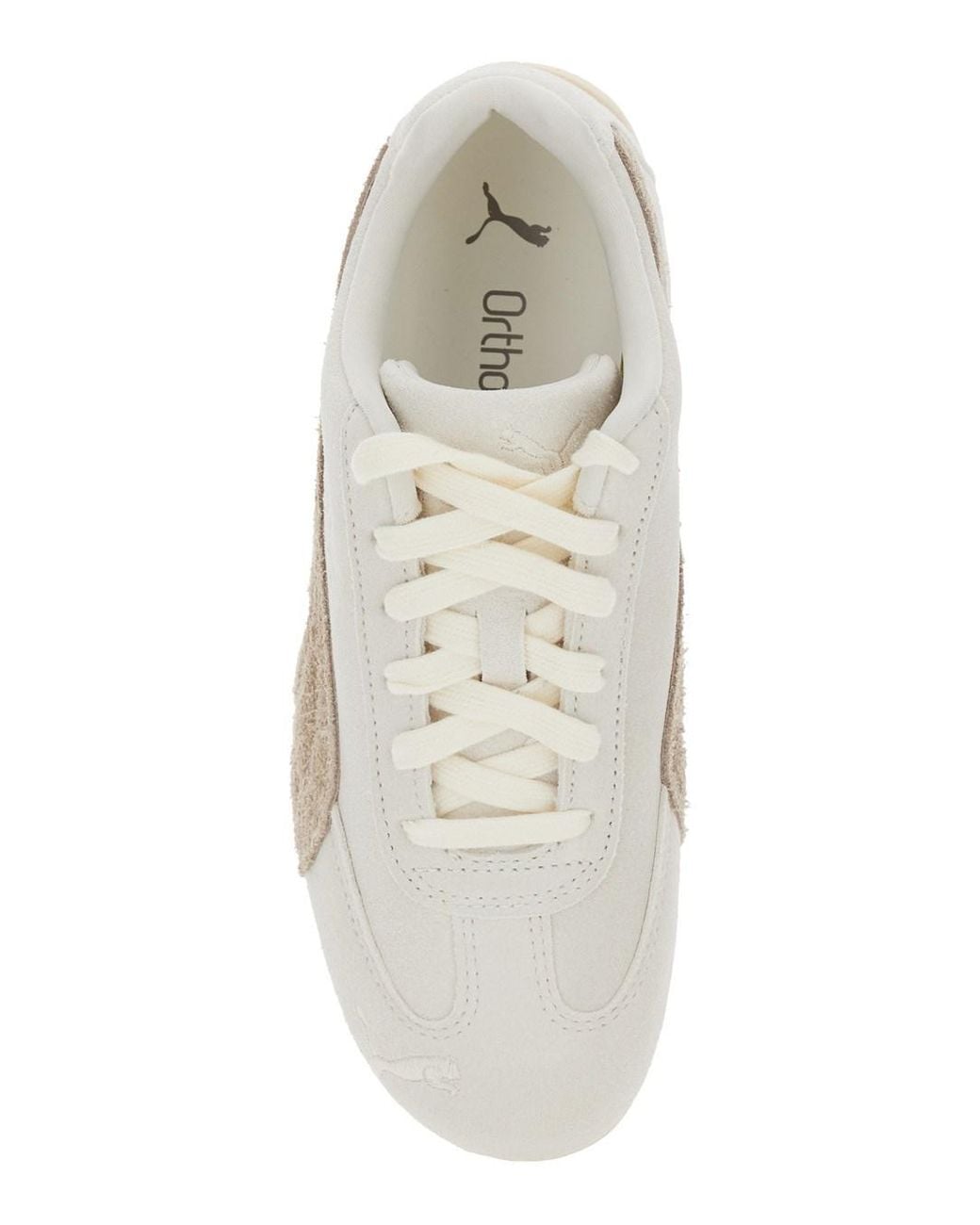 PUMA White 'Speedcat' Sneakers With Logo Print On The Side And Logo Lettering On The Side