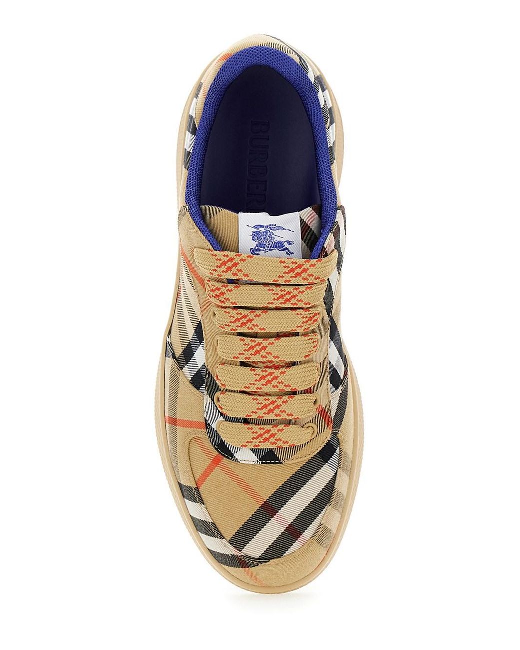 Burberry Natural Low-Top Sneakers Polyester Cotton Trainers for men