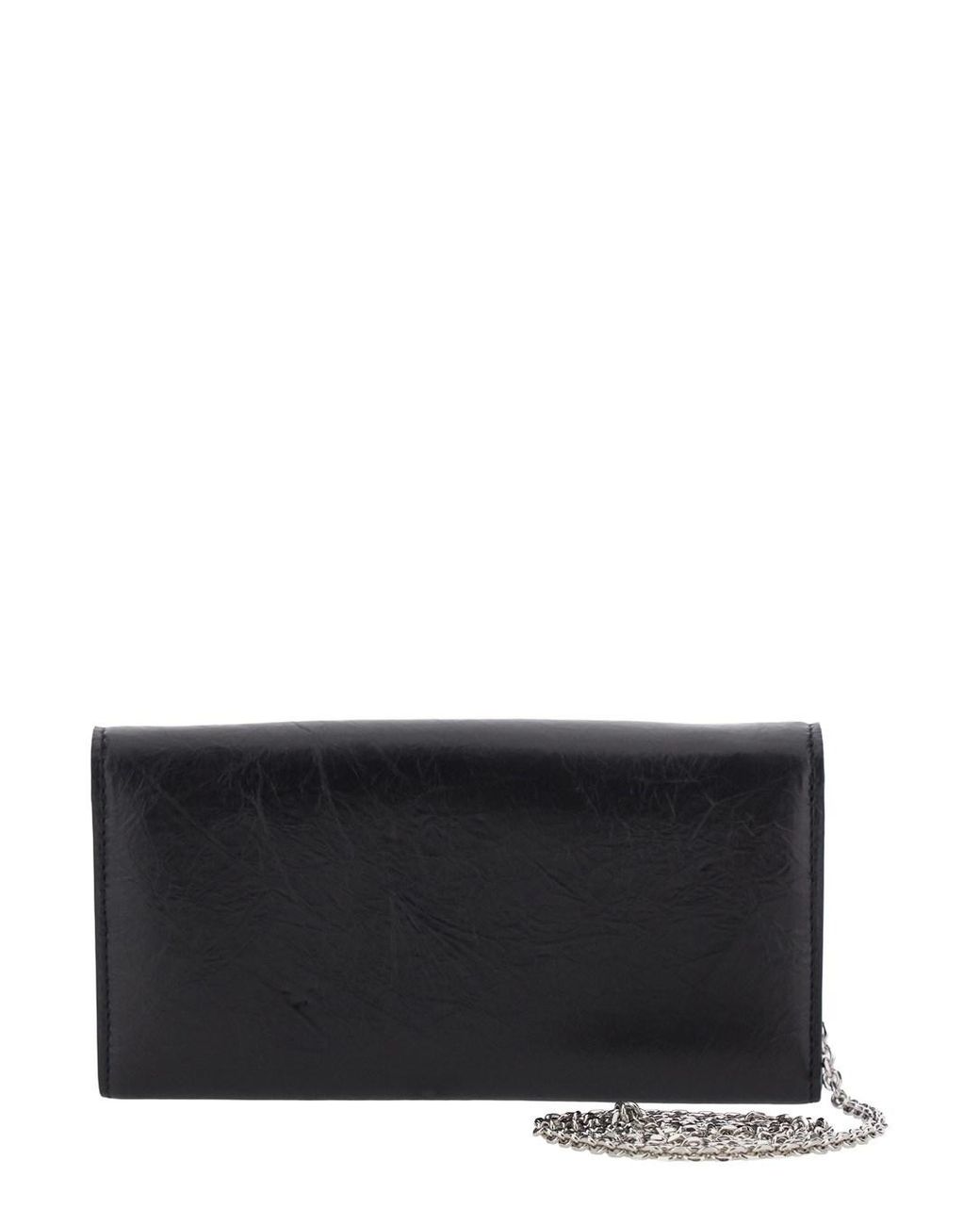 Fendi Black Crossbody Bag With Chain Strap And Ff Plate On The Front I