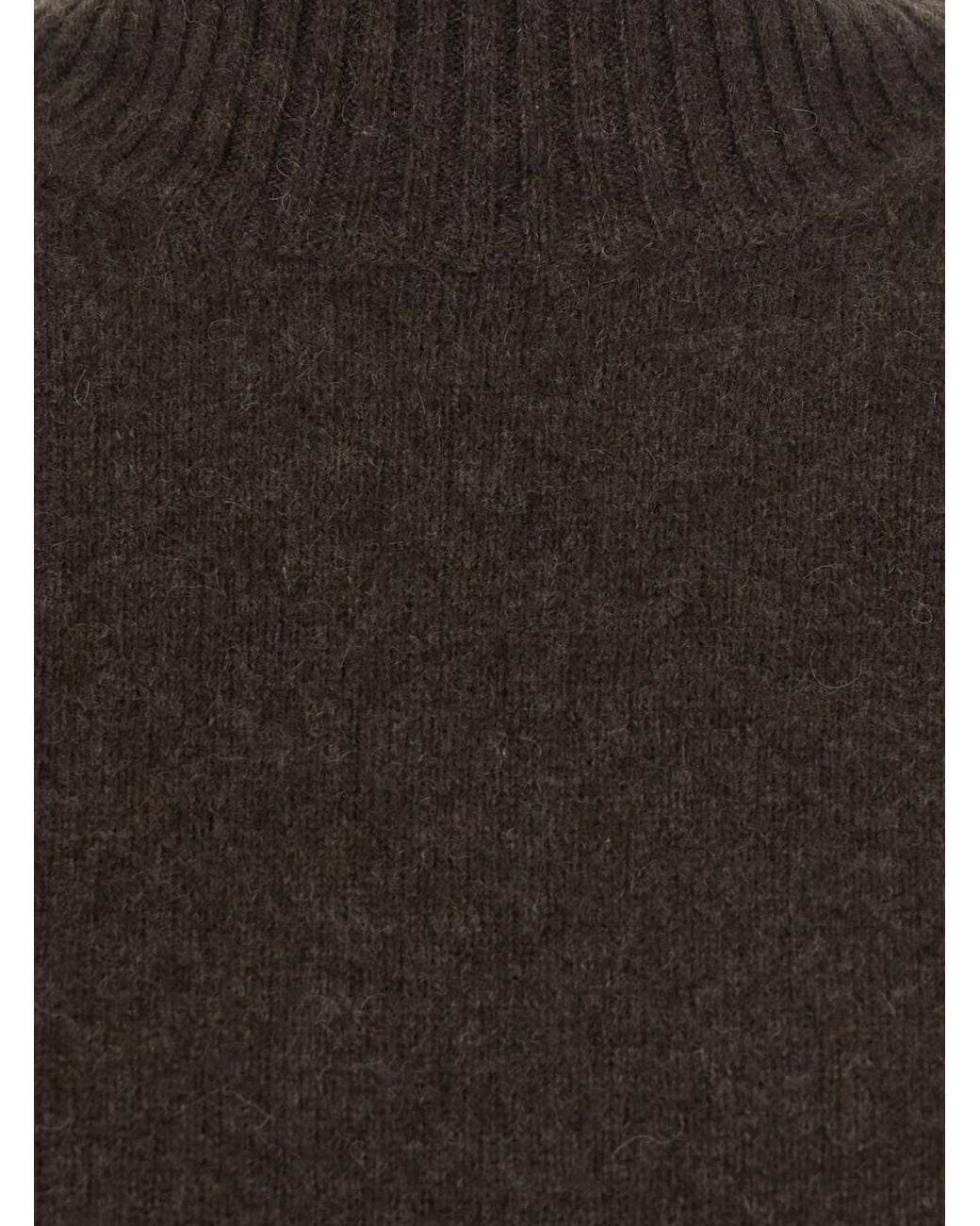 Max Mara Black 'S Maxmara 'Nocino' High-Neck Sweater With Ribbed Trim