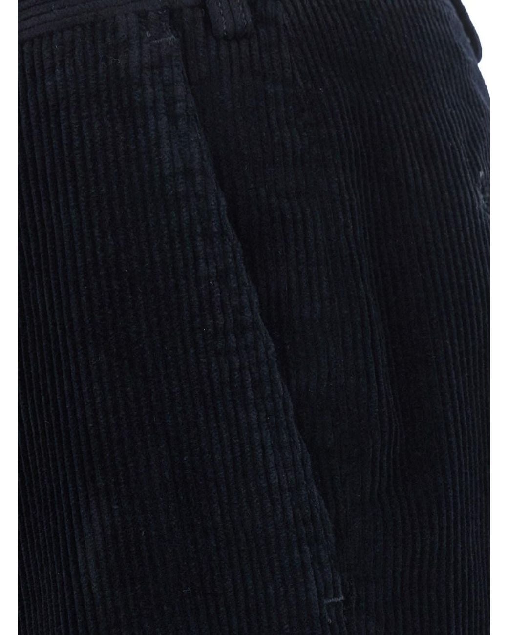 PT Torino Blue Dark Chino Pants With Front Pleats And Logo Patch On Th for men