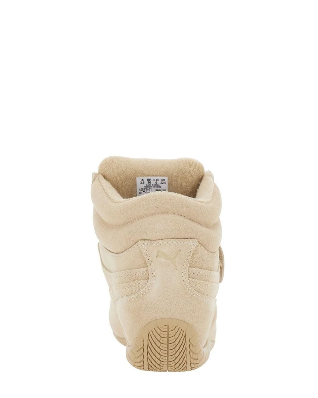 PUMA Natural 'Speedcat Wedge' Sneakers With Logo Lettering On The Tongue