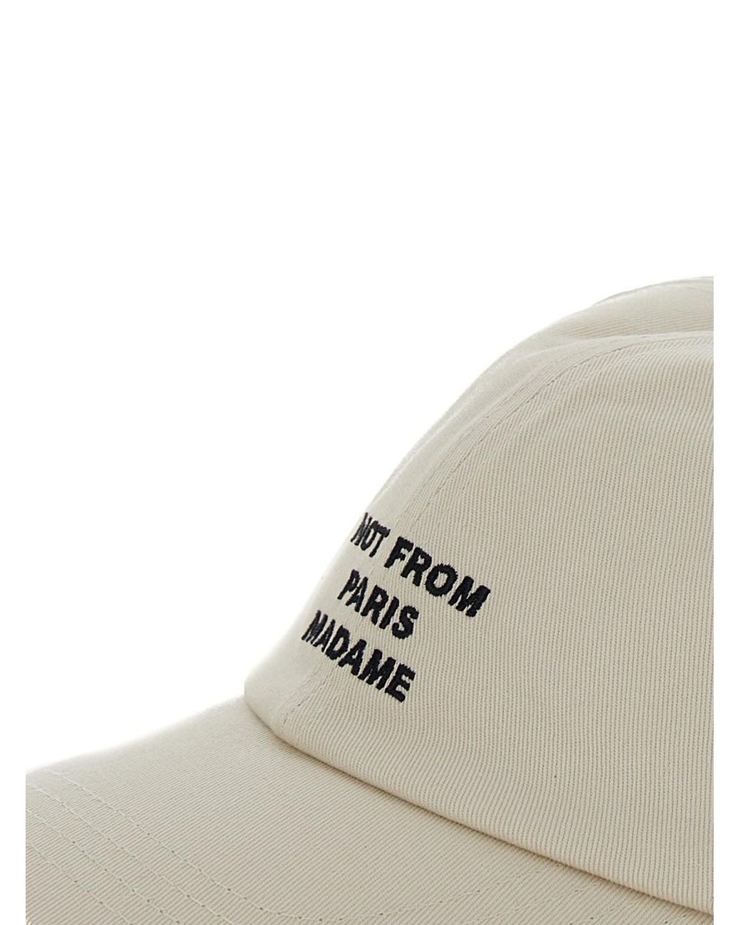 Drole de Monsieur White 'La Casquette Slogan' Baseball Cap With Logo E for men